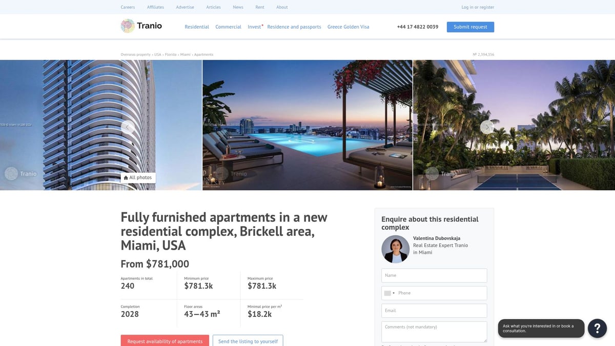 Top 10 Apartments for Sale in 2026: Best Locations Revealed - Fully Furnished Apartments, Brickell Area, Miami, Florida