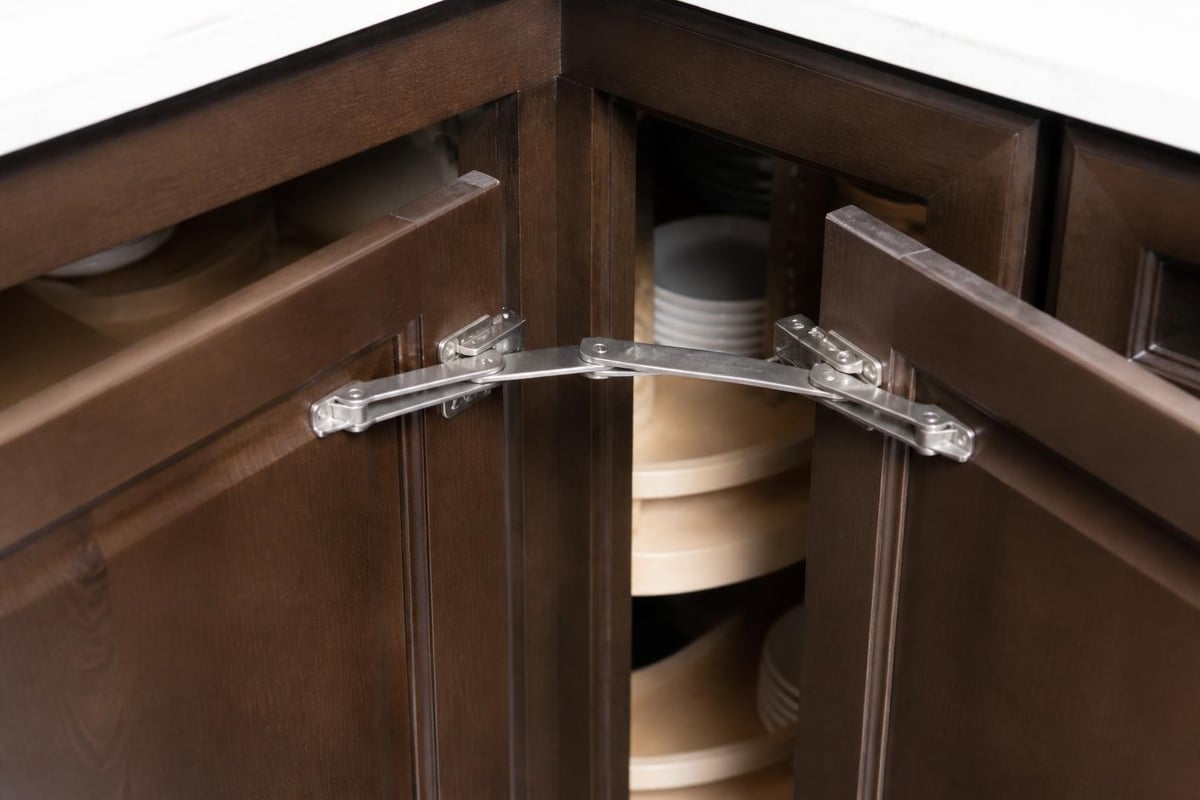 Lazy susan hinge mechanics