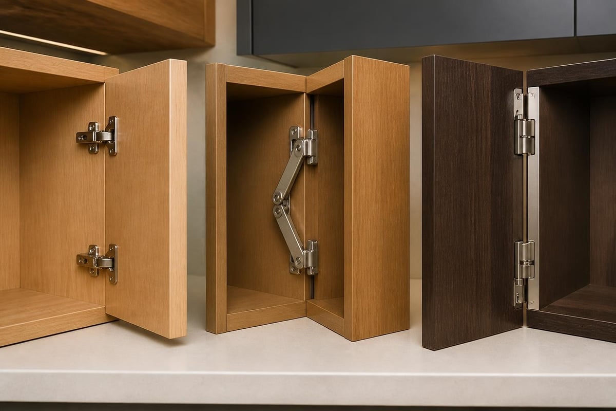 Types of lazy susan hinges