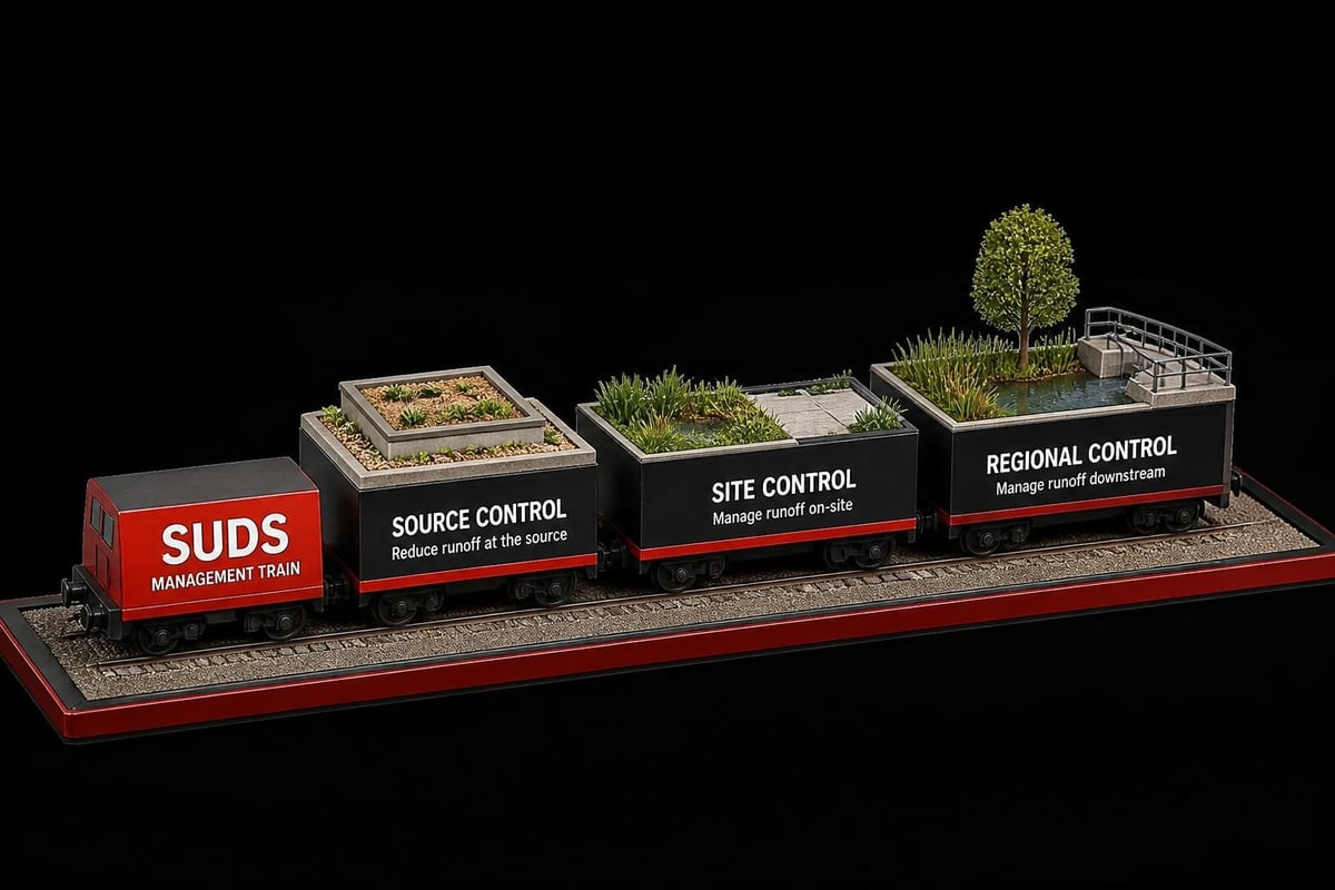 SUDS management train concept