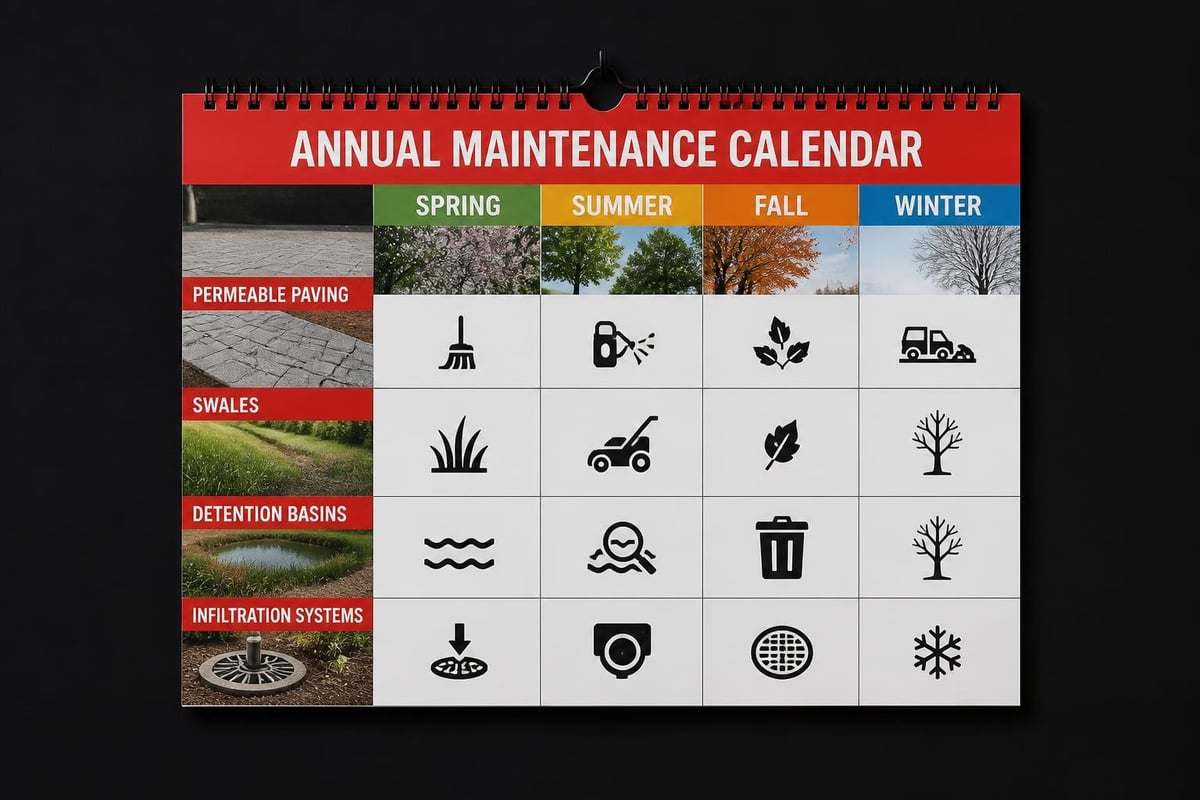 SUDS maintenance schedule