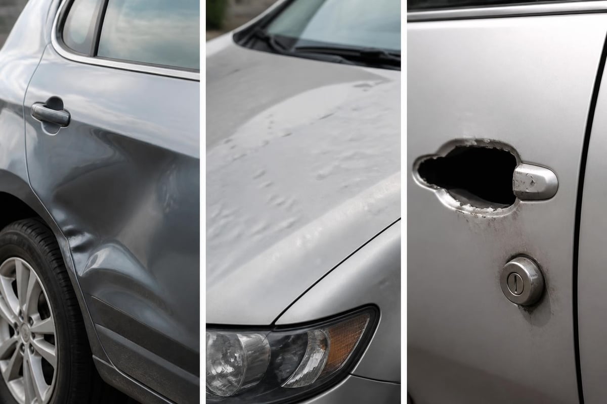 Common garage door damage patterns