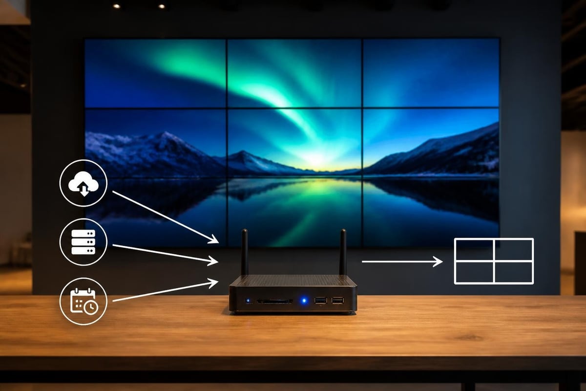 Digital signage player architecture diagram