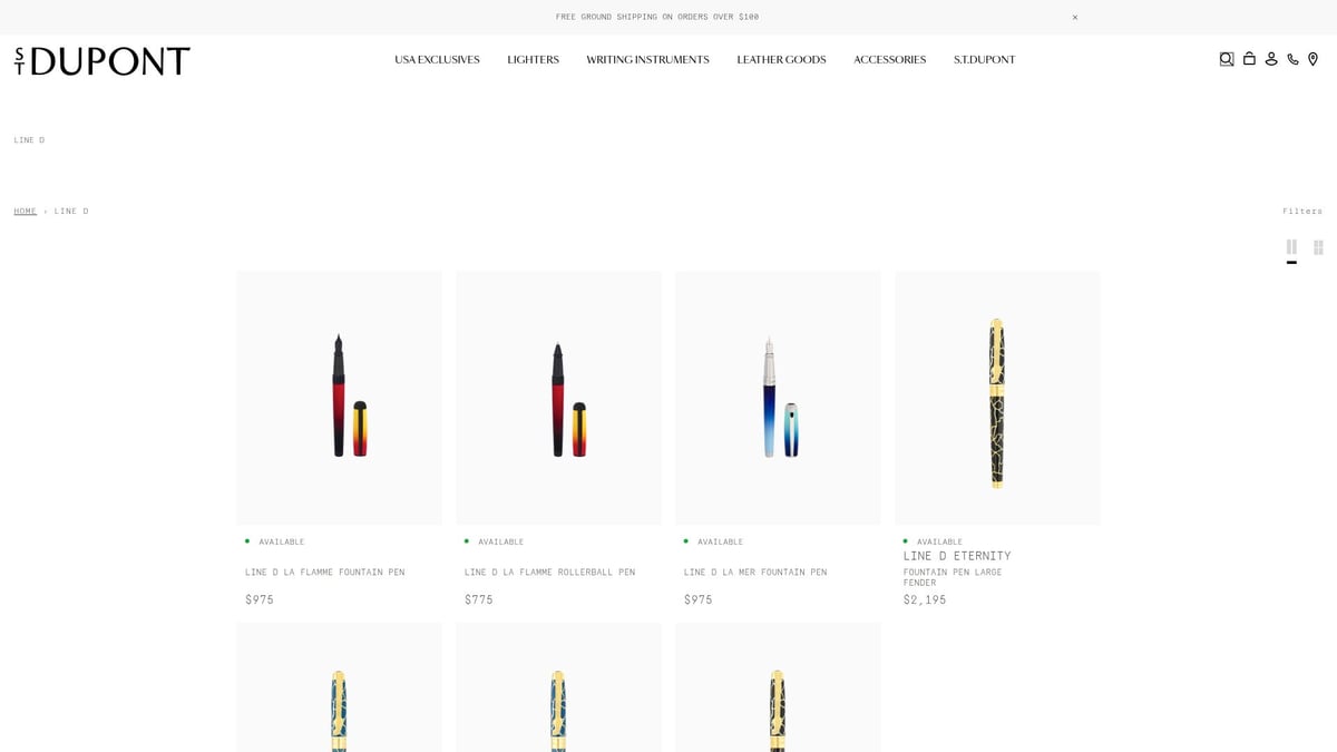 9 Timeless Most Prestigious Pens Collectors Adore in 2025 - S.T. Dupont Line D Fountain Pen