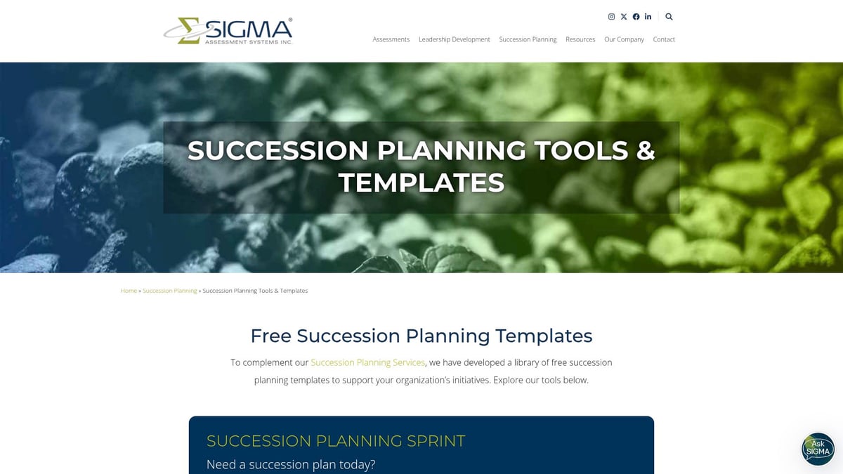Top 10 Succession Planning Tools for 2026 Success - SIGMA Succession Planning Templates