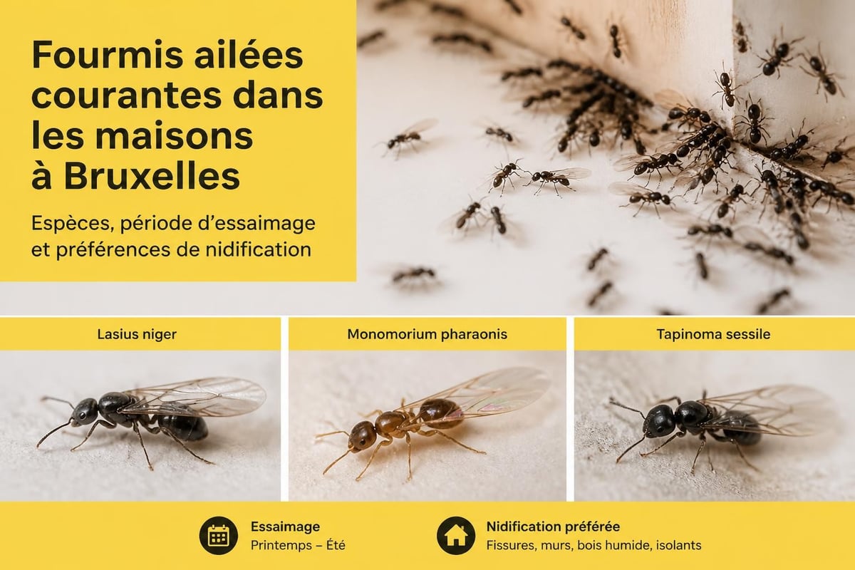 Espèces fourmis ailées Bruxelles