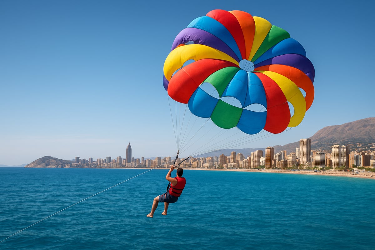 Motos de Agua Benidorm - article ac7f8604 68e1 4147 b52 fotografia realista de una persona haciendo parasa 0 f79wie ¿Qué es el Parasailing y por qué es tan popular en Benidorm?