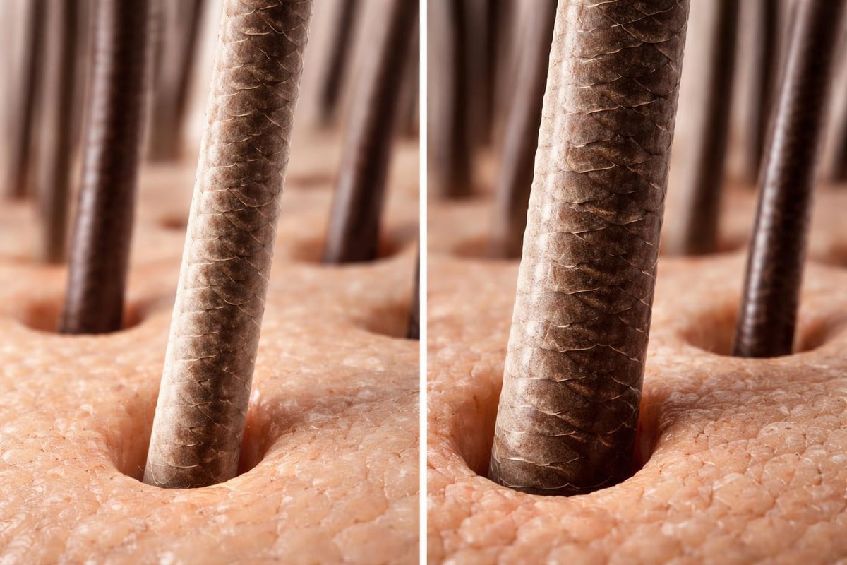 Hair strand comparison