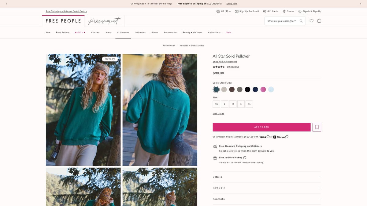 Top 10 Best Sweatshirt Styles to Wear in 2025 - Free People All Star Solid Pullover