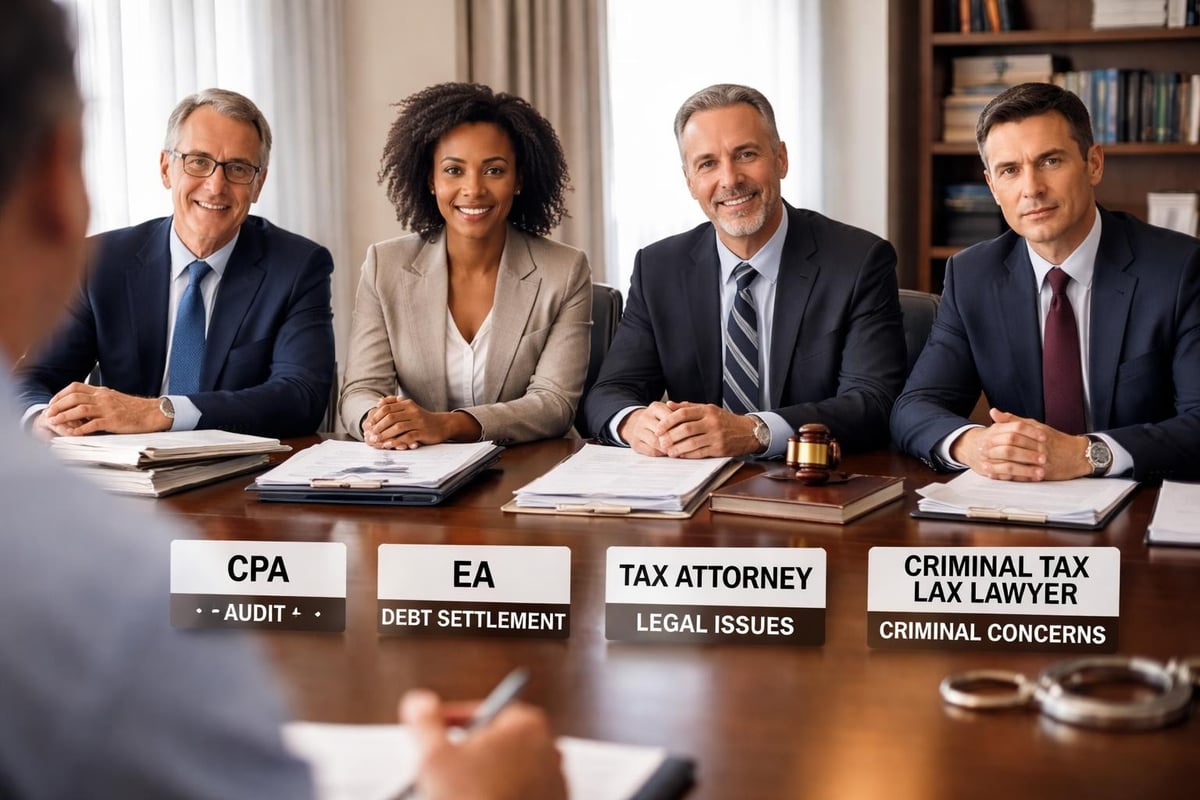 Tax professional selection criteria