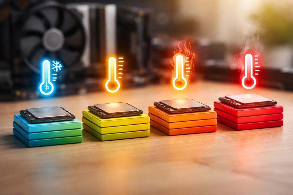 CPU temperature zones