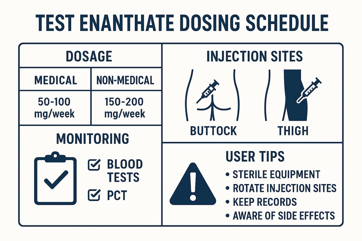 Test Enanthate Guide 2025: Alles Over Gebruik En Voordelen 2 Gebruik en Dosering van Test Enanthate