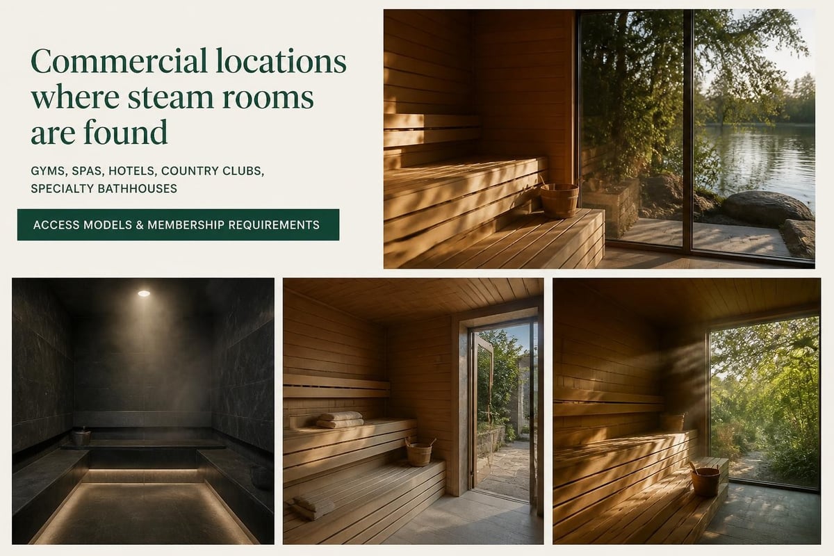 Steam room facility types