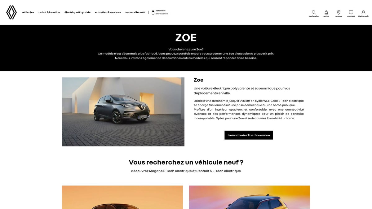 8 Meilleures Voitures Occasion Prix à Saisir en 2026 - 3. Renault Zoé Intens 2021