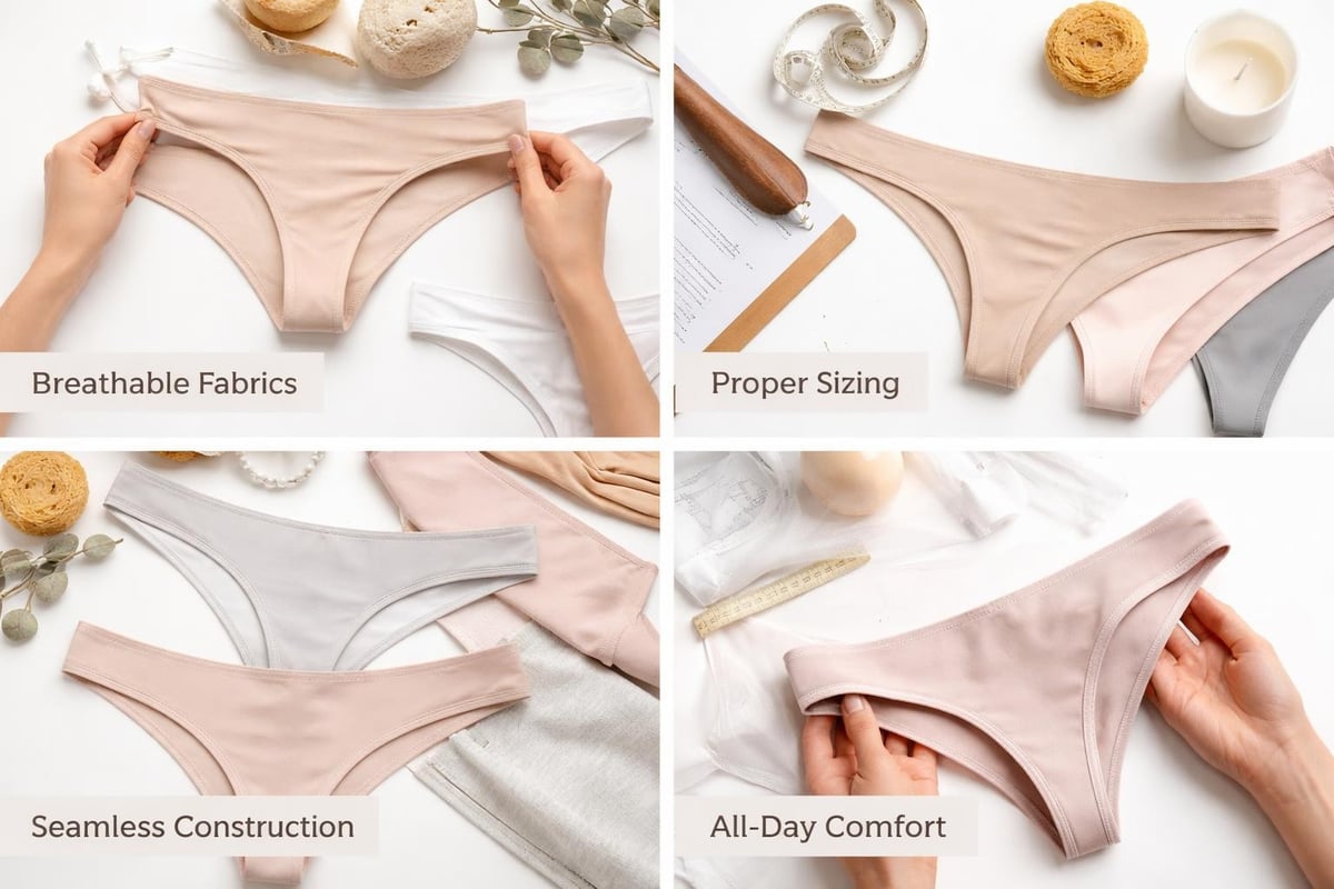 Proper thong fit and materials