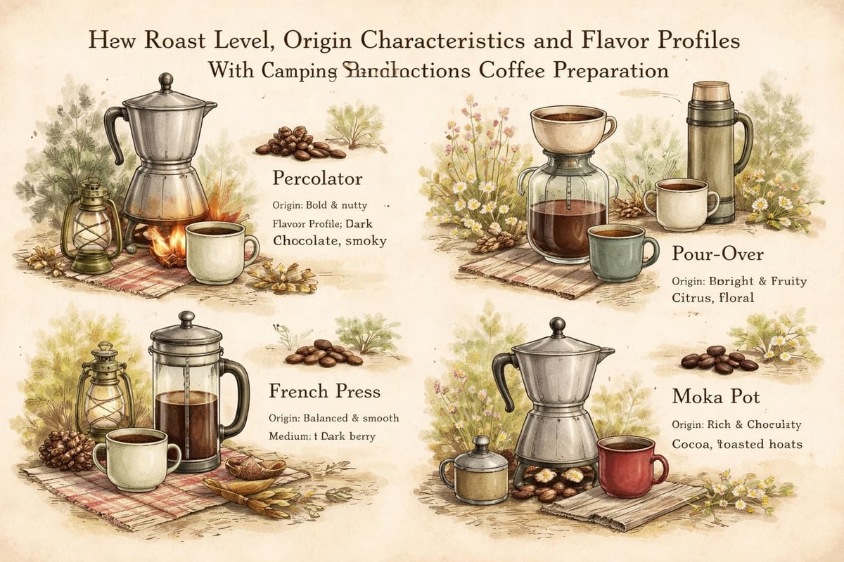 Coffee selection for different camping brewing methods