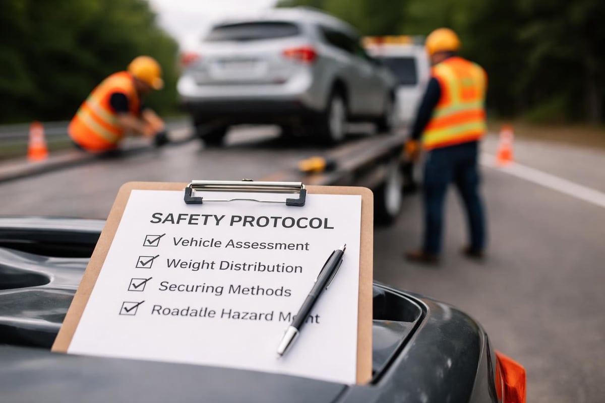 Flatbed recovery safety procedures