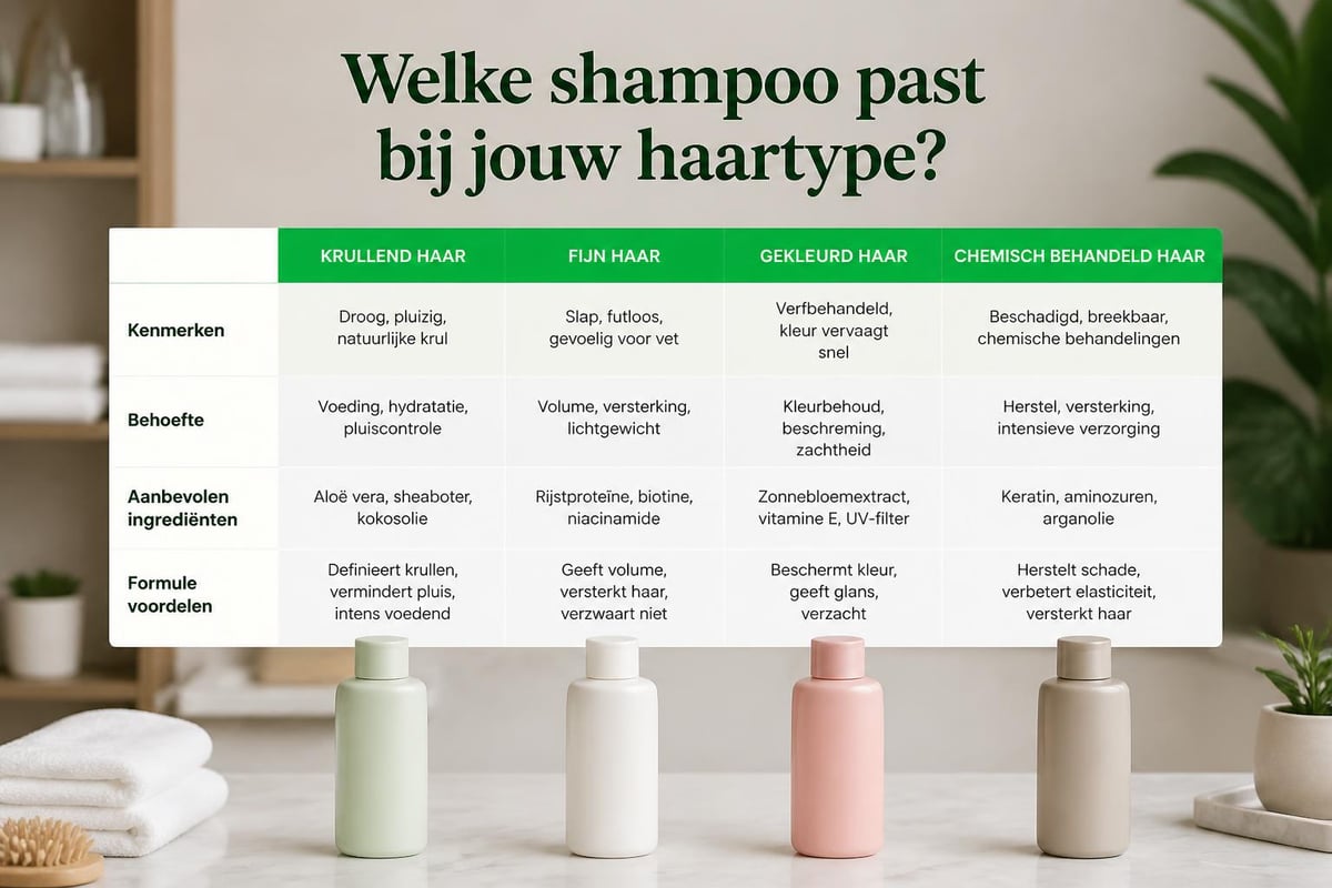 Shampoo selectie per haartype