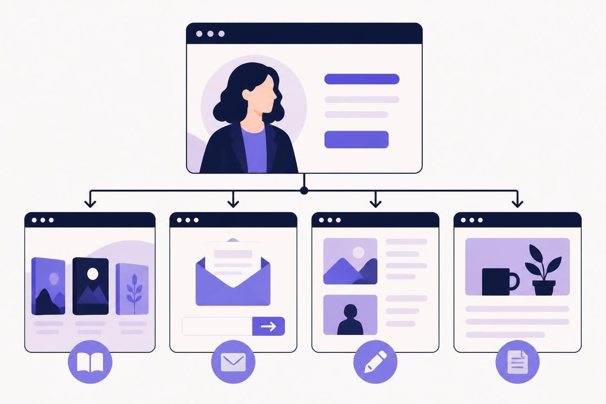 Author website structure