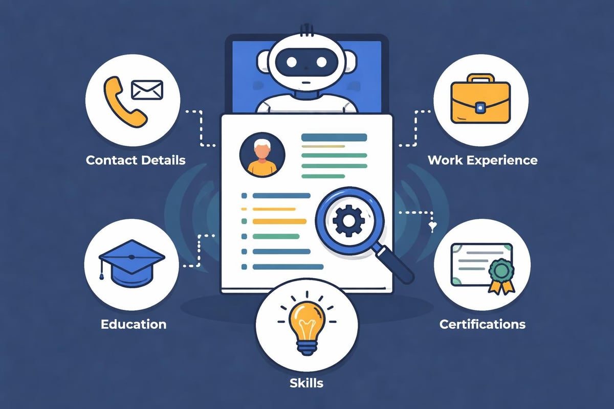 AI resume parsing process