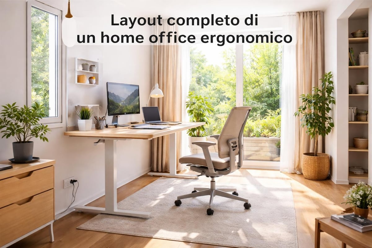 Organizzazione home office ergonomico