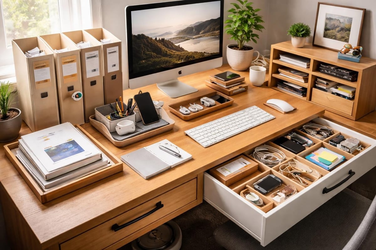 Organizzazione accessori scrivania