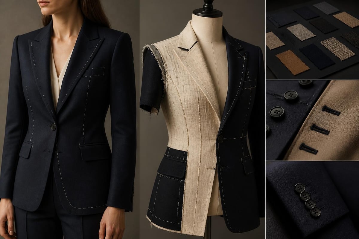 Elements of bespoke suit construction