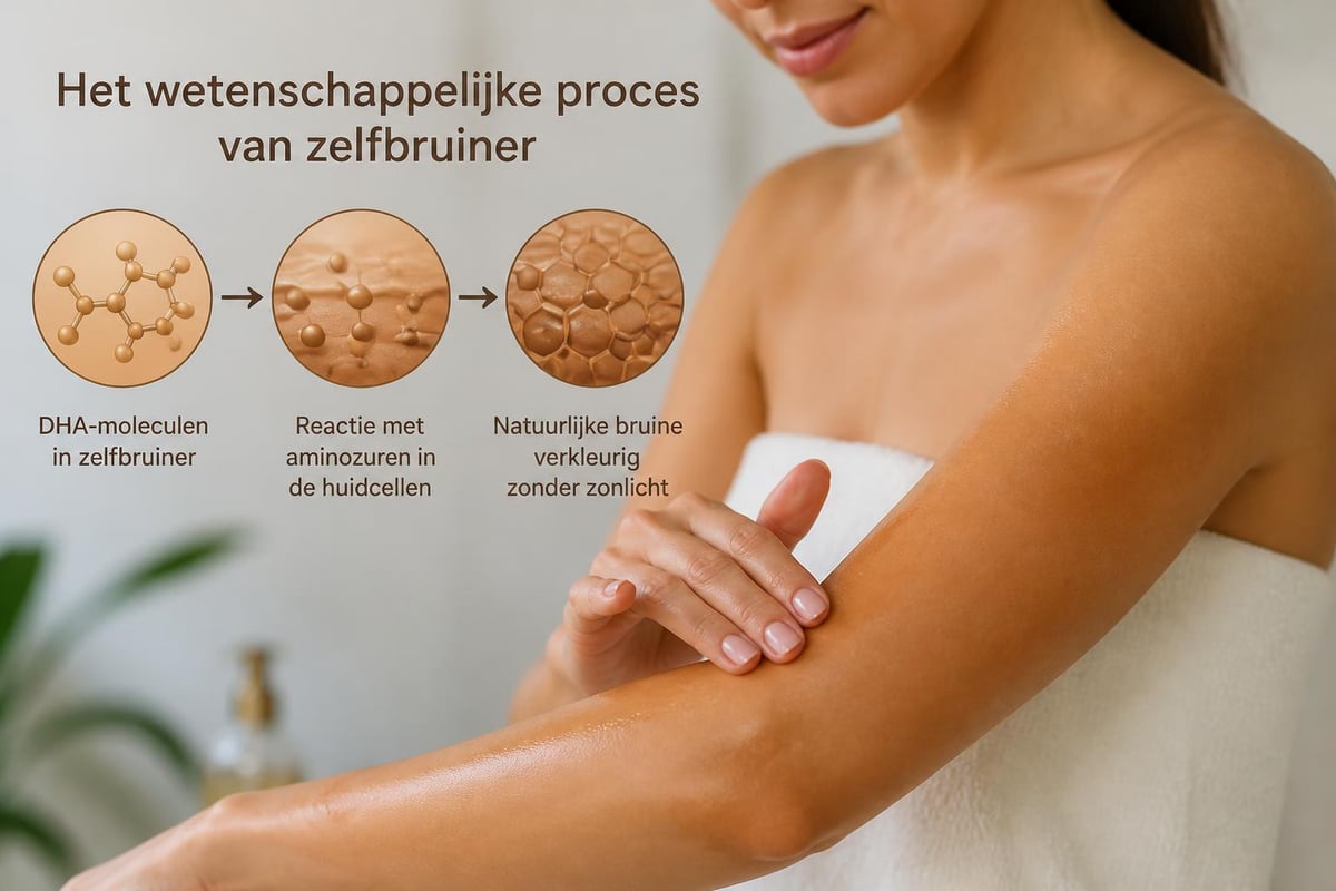 Hoe DHA in zelfbruiners reageert met de huid