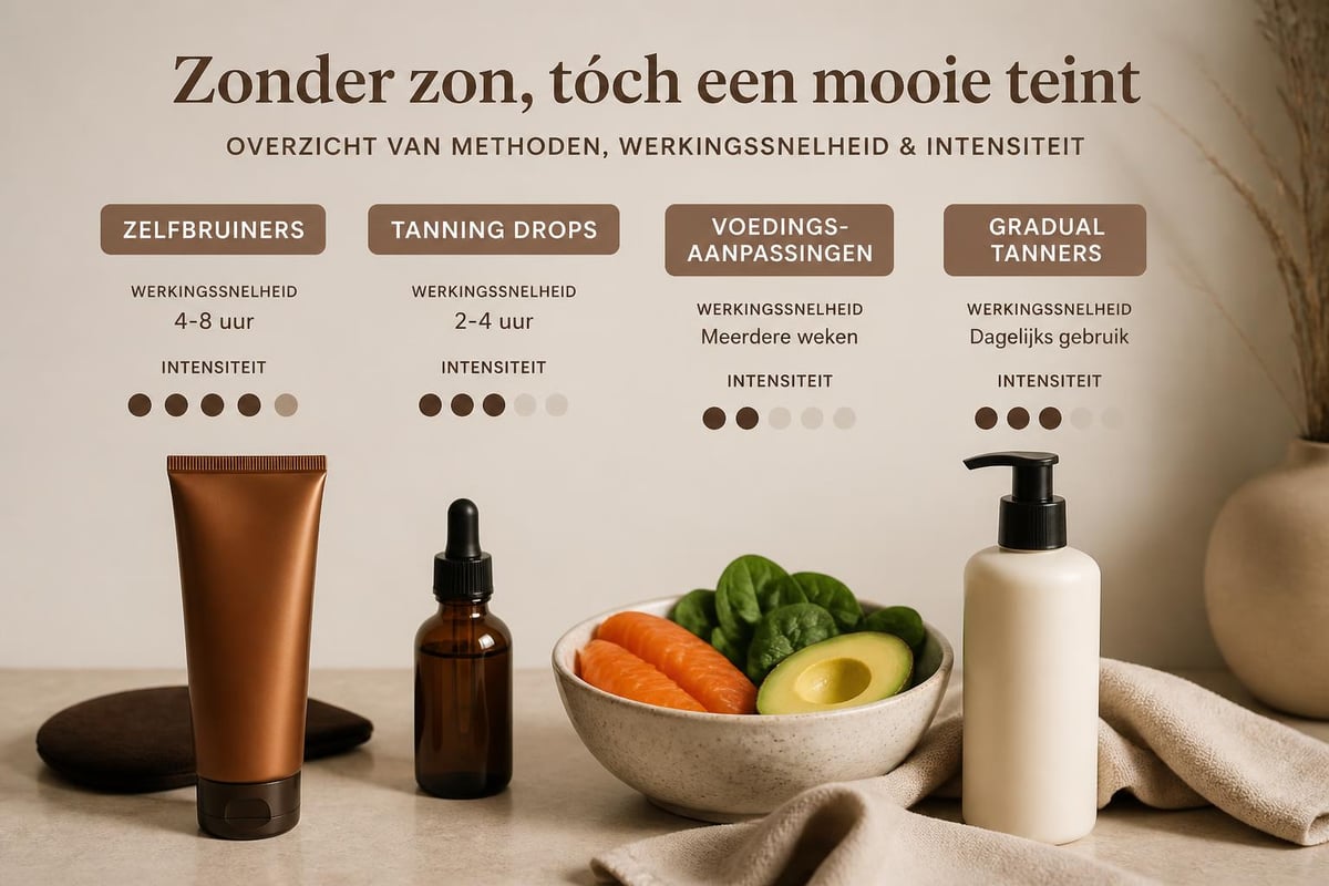 Vergelijking natuurlijke bruiningsmethoden