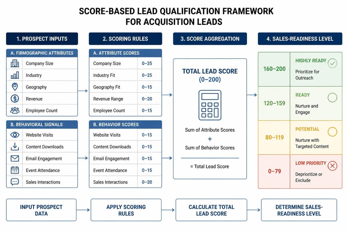 Lead qualification scoring model