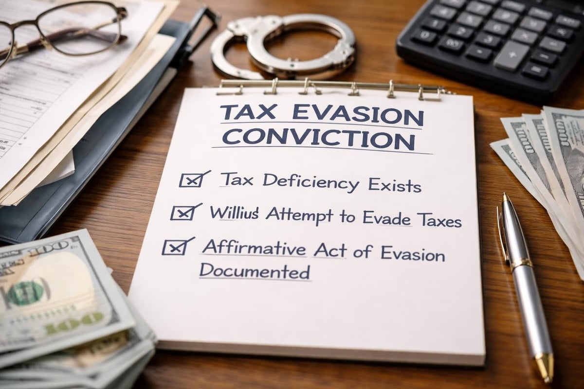 Tax evasion legal elements