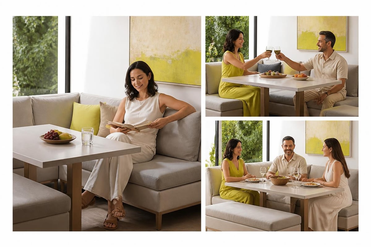Sofa dining flexibility