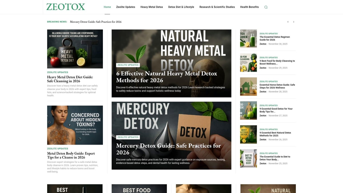 Lead Detox Guide: Safe Methods and Tips for 2026 - Zeotox: Zeolite-Based Lead Detox Solutions