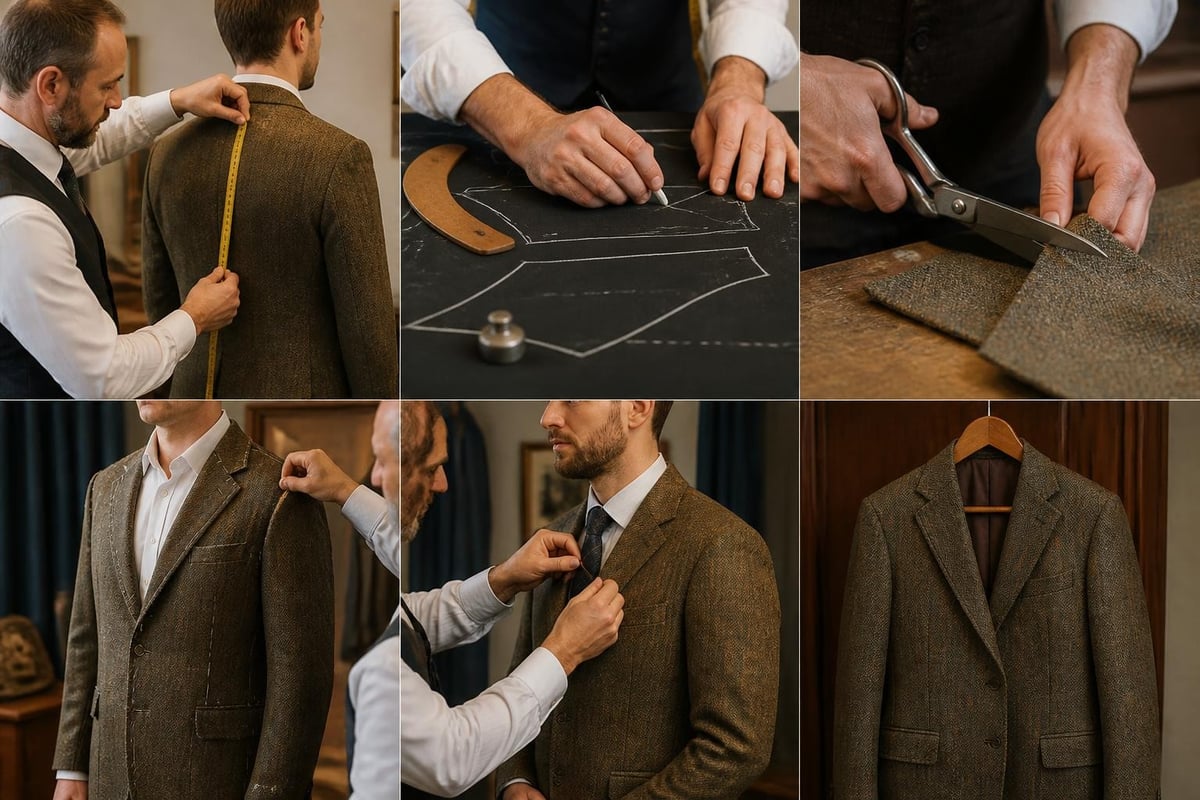 Bespoke suit construction stages
