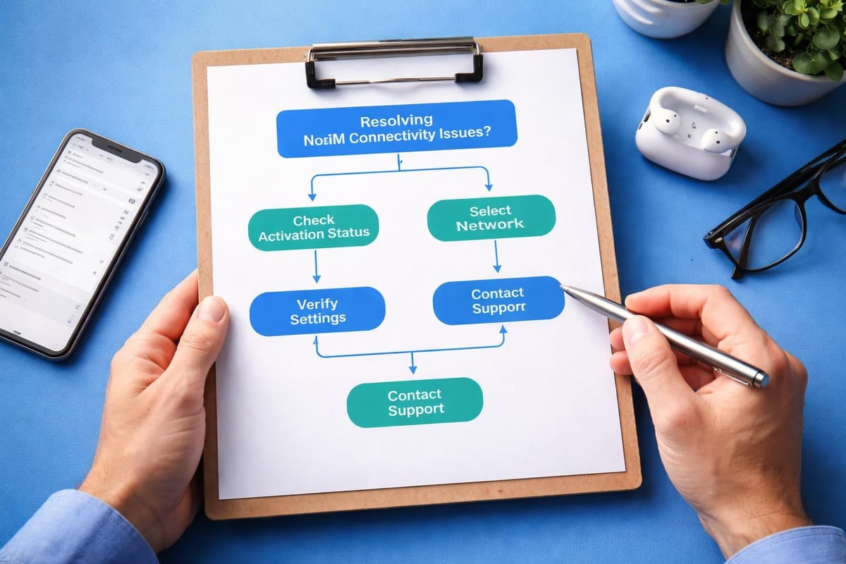 ESIM troubleshooting flowchart