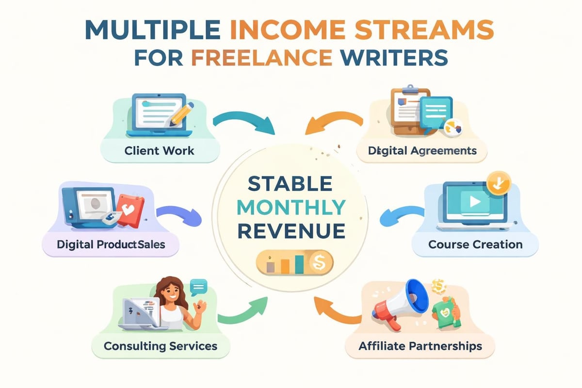 Diversified freelance writing income