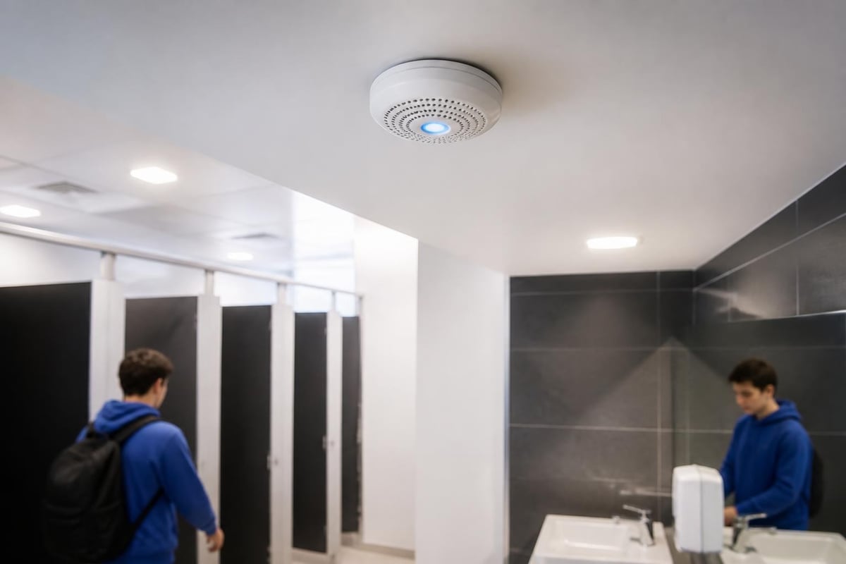 Bathroom vaping detection sensors