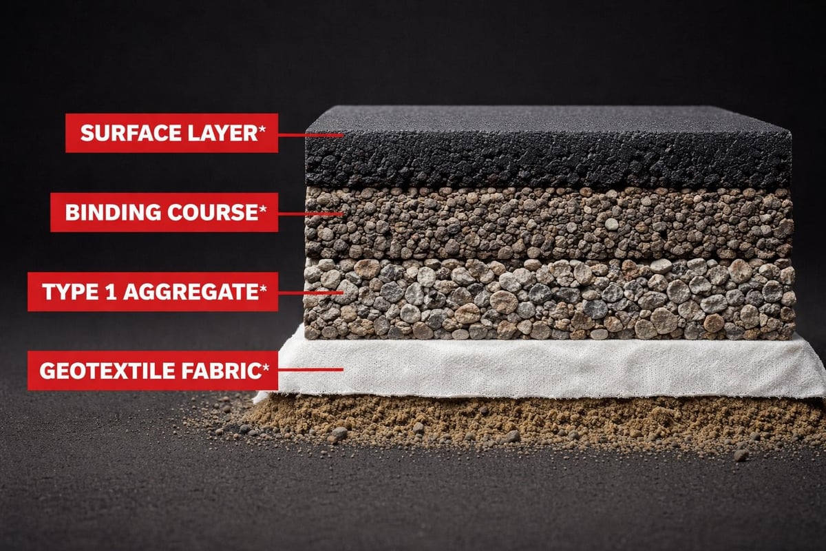 Excavation material layers
