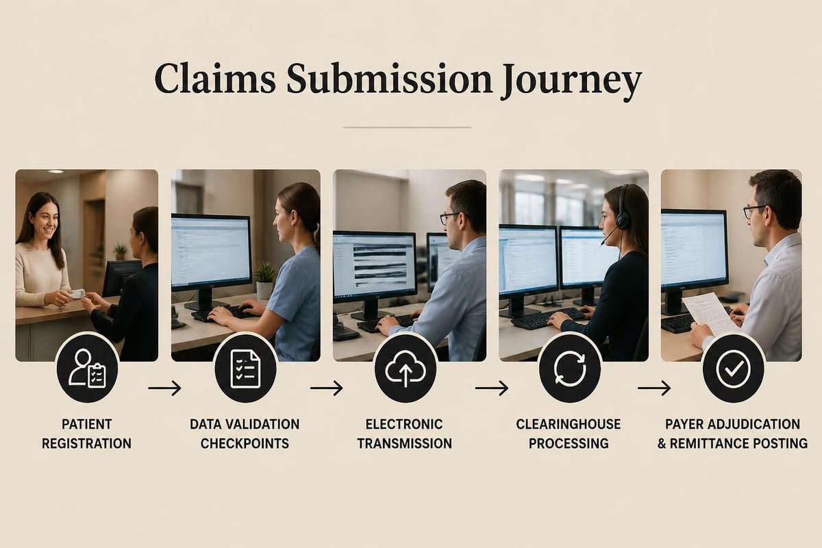 Electronic claims workflow stages