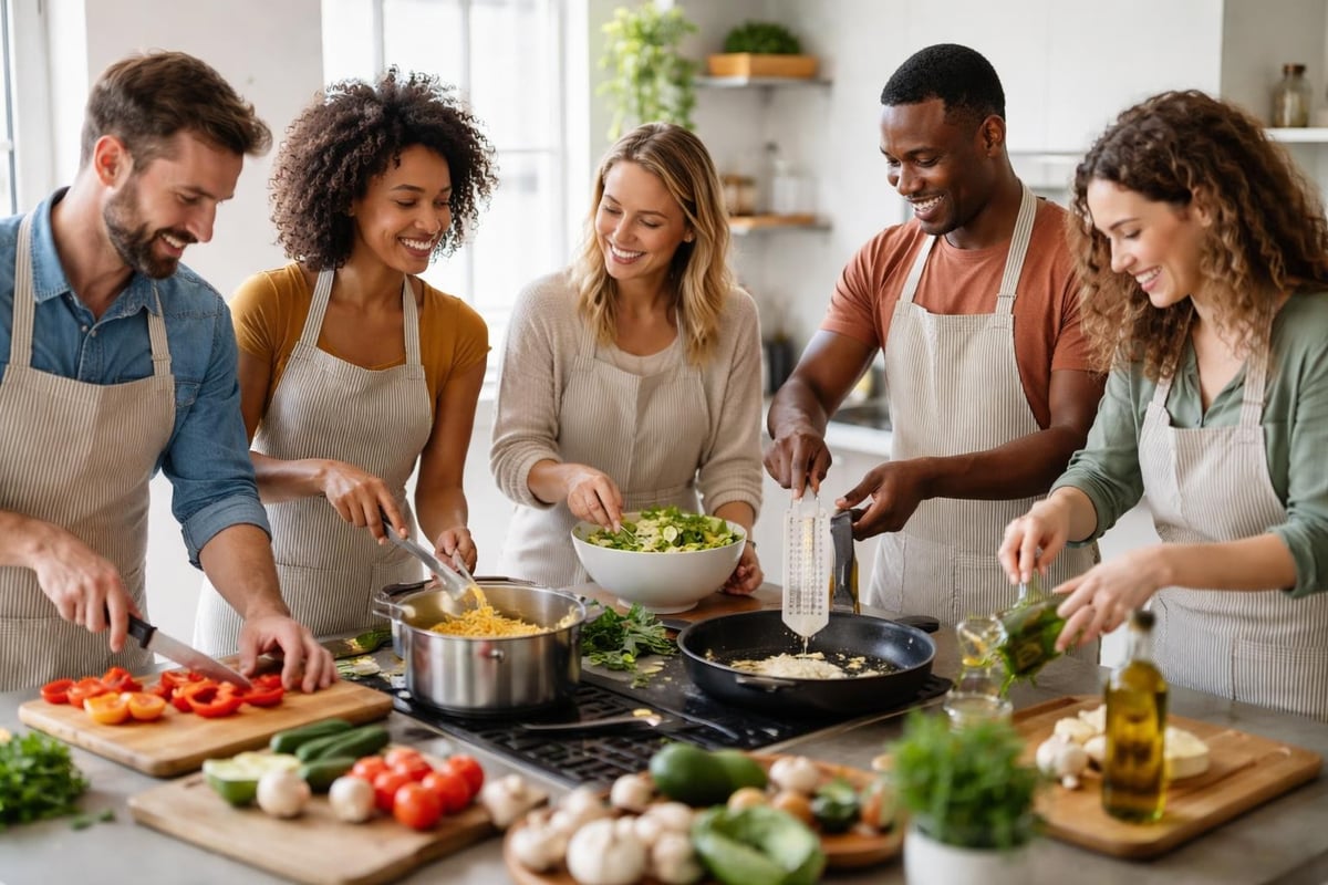 Gruppendynamik beim gemeinsamen Kochen