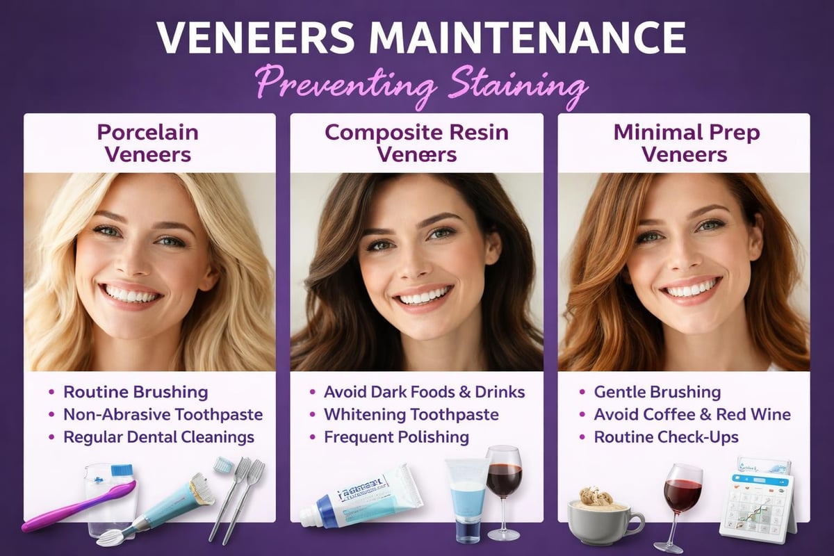 Types of dental veneers maintenance