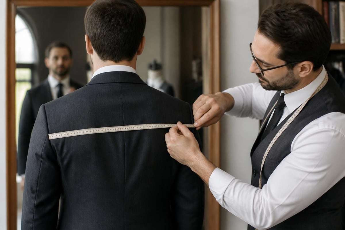Body measurement process for custom tailoring