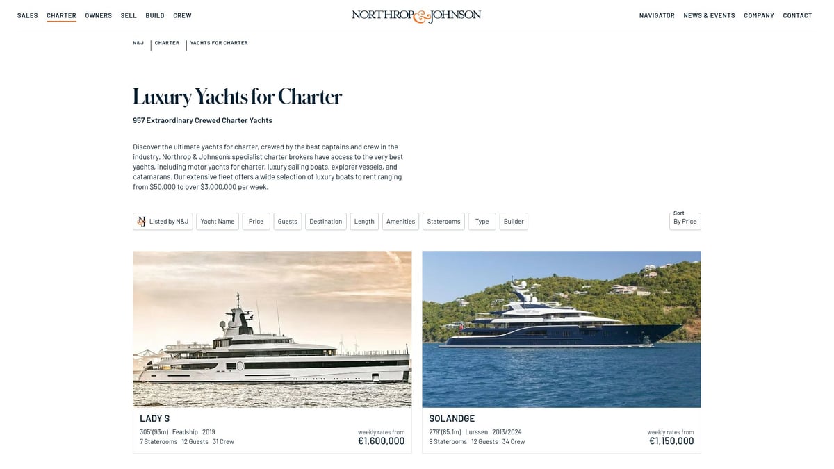 9 Must-Try Yacht Rentals for Parties in 2025 - Northrop & Johnson – M/Y Skyler