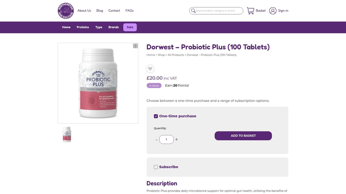 6 Best Raw Dog Food Supplements For A Healthier Pup 2025 - Dorwest – Probiotic Plus (100 Tablets)