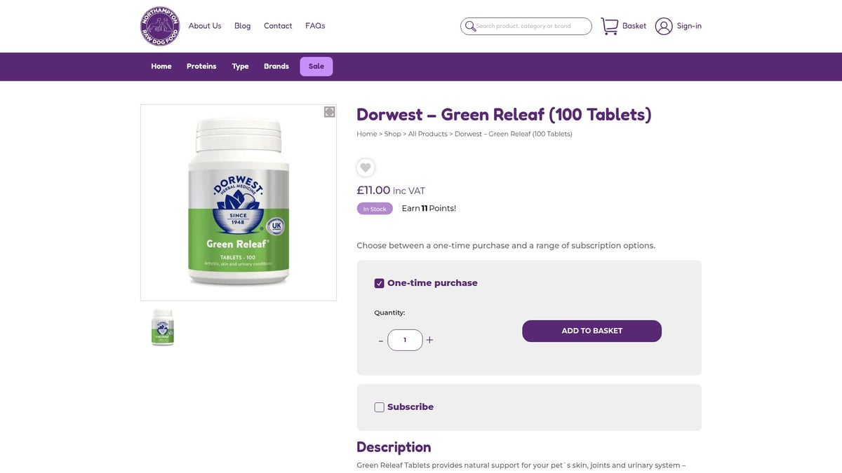 6 Best Raw Dog Food Supplements For A Healthier Pup 2025 - Dorwest – Green Releaf (100 Tablets)