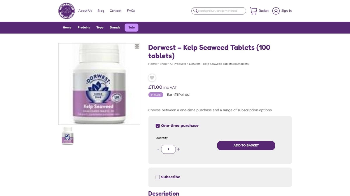 6 Best Raw Dog Food Supplements For A Healthier Pup 2025 - Dorwest – Kelp Seaweed Tablets (100 Tablets)