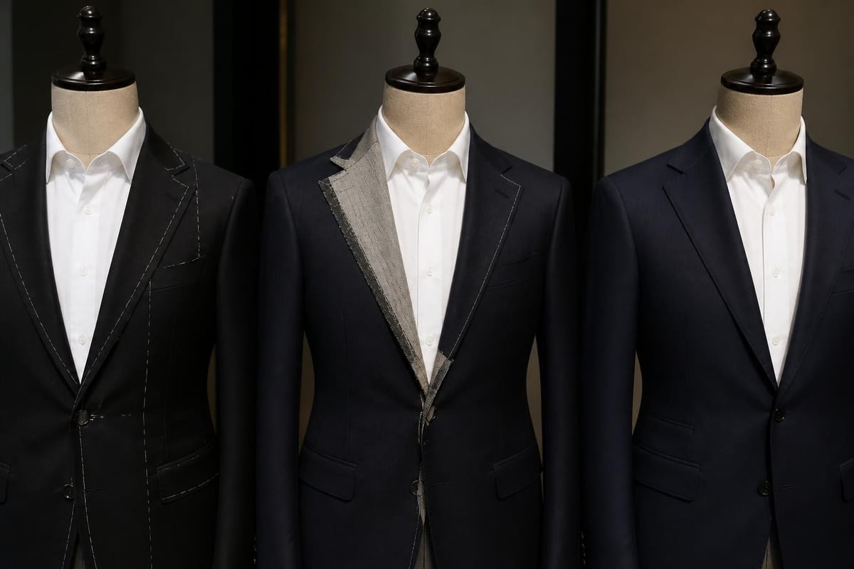 Suit construction methods comparison