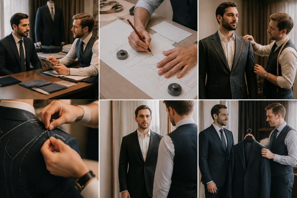 Tailored suit fitting process