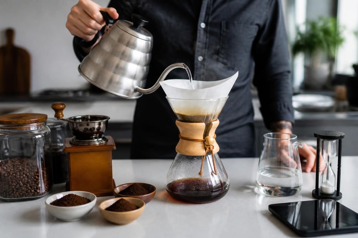 Pour-over coffee brewing variables