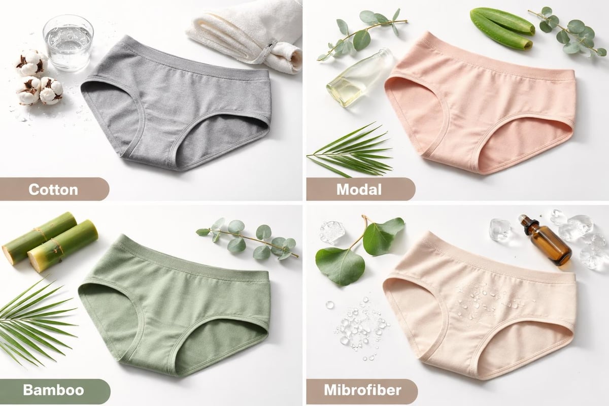 Fabric comparison for women's underwear